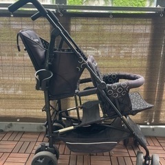 kinderwagon 二人乗り用ベビーカー　備品付きの画像