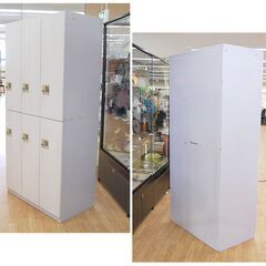 ②スチールロッカー 6人用 高さ190×幅90×奥行51.5cm 鍵付き オフィス家具 事務所 スポーツジム サウナ 6ドア 札幌市 清田区 平岡