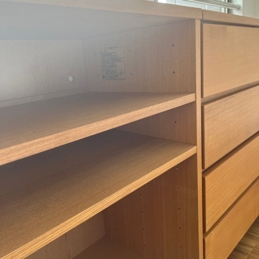 無印良品　木製チェスト　木製シェルフ