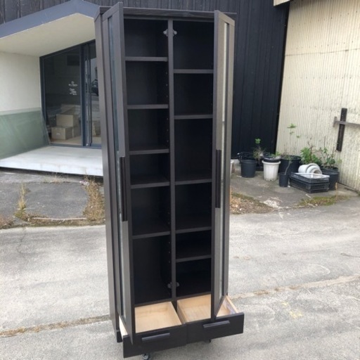 ユアサプライムス.com｜大容量シェルフ 10段 幅75cm ダークブラウン 美品　書棚　インターバル70書棚　倉庫移転の為に特別値下げ