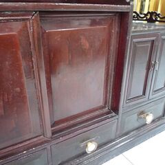 古民具 茶箪笥 横幅 約89.5cm 中古 レトロ家具 苫小牧西店の画像