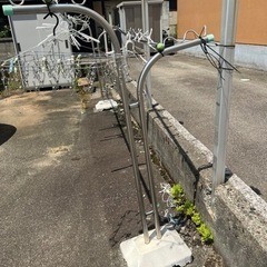 屋外用ステンレス物干台と物干竿セット　おまけ付き