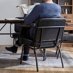  お取引中)lowya ダイニング チェア ソファ 2脚セット の画像