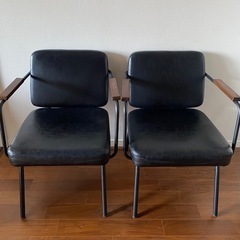  お取引中)lowya ダイニング チェア ソファ 2脚セット の画像