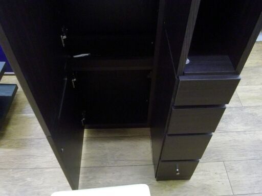 ニトリ ドレッサー 「ノーベル」 幅60×奥47×高174 ダークブラウン 鏡