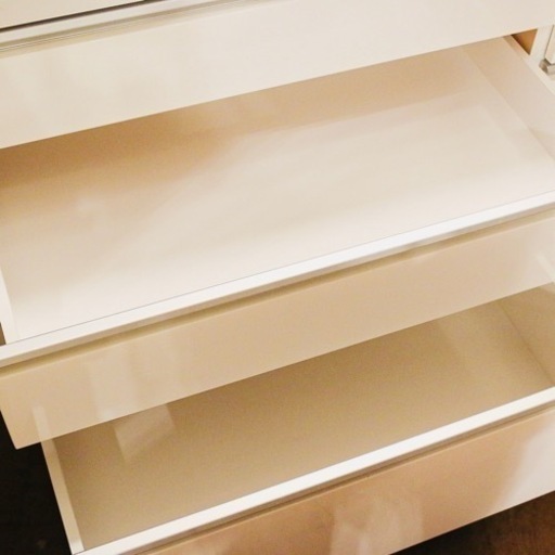 【売約済み】【6万円】ニトリ　NITORI キッチンカウンター　レジューム キッチンカウンター　キッチン収納　食器棚　カップボード　レンジボード　棚　キッチンラック　作業台　スライドレール　ハイタイプ