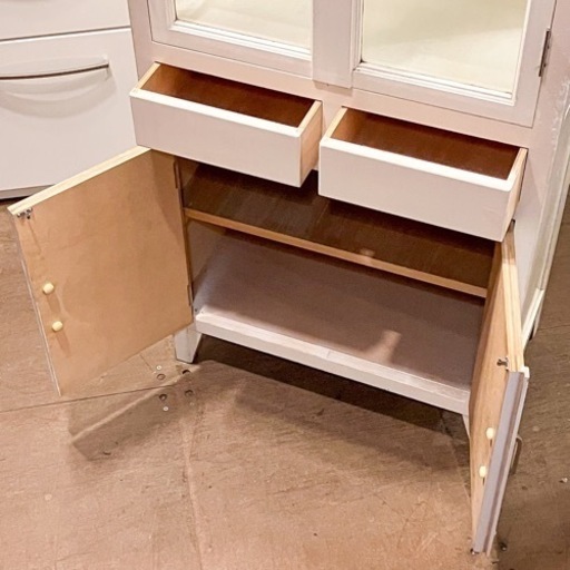 《売約済》【武蔵小山店】  ドクターキャビネット　医療棚　ケビント　飾り棚　食器棚　アンティーク　ビンテージ　古道具　時代　什器　店舗