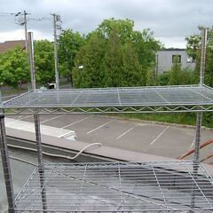 メタルラック 幅90×奥行46×高さ150cm 4段 スチールラック アルミラック 収納棚 札幌市 清田区 平岡の画像