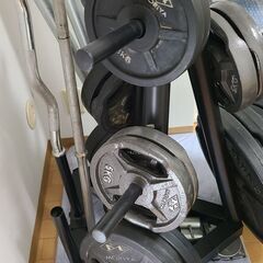 パワーラック、ベンチ、ウエイト、一式の画像