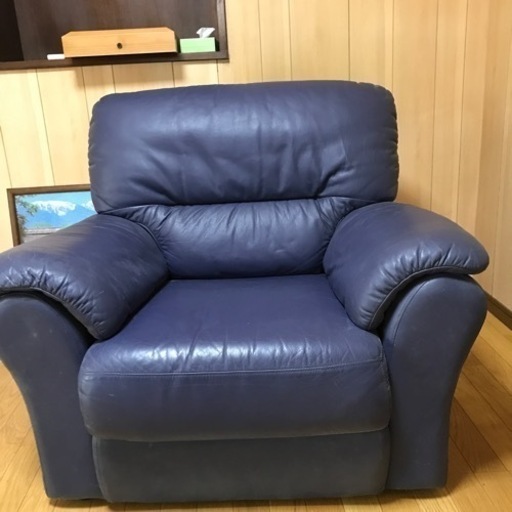 1人用皮素材ソファー