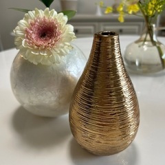 Francfranc クロスフラワーベース　colorブロンズ