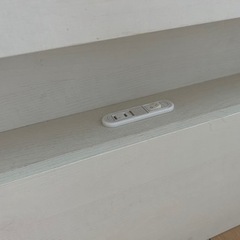 無料　すのこベッドフレーム　セミダブル　ホワイトの画像