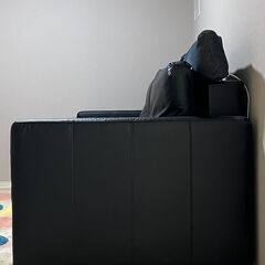 美品 IKEAイケア FRIHETEN フリーヘーテン 3人掛けソファベッド　黒の画像