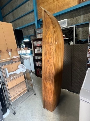 ☆すっごいオシャレ!!☆ ⚠️舟としては使えません⚠️ 木製ラック 舟形 本棚 ハンドメイド家具 1点物なので早い者勝ちです!!
