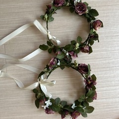 【明日まで】花冠　造花　ハンドメイド　リングガール