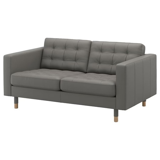 IKEA イケア　ランズクローナ レザーソファ　グレーグリーン