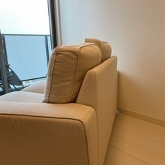 【IKEA】KIVIK シーヴィク 2人掛けコンパクトソファ, トレースンド ライトベージュ の画像