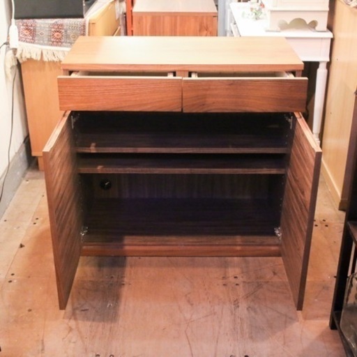 【売約済】無印　MUJI 無印良品　ウォールナット　ウォルナット　木製　キャビネット　収納　リビング　衣類　サイドボード　