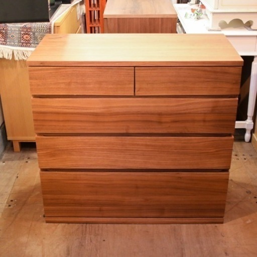 【売約済】無印　MUJI 無印良品　ウォールナット　ウォルナット　木製　チェスト　収納　リビング　衣類　サイドボード