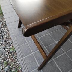 折りたたみテーブル   ウォルナットの画像