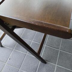 折りたたみテーブル   ウォルナットの画像