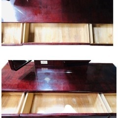 三面鏡 化粧台 ドレッサー 螺鈿細工 桐 昭和レトロ  アンティークの画像
