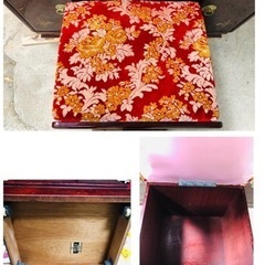 三面鏡 化粧台 ドレッサー 螺鈿細工 桐 昭和レトロ  アンティークの画像