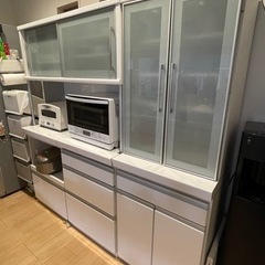 【早い人優先値下げ】食器棚　セット　収納　レンジボード　カップボード　ダイニングボード　棚　の画像