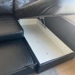 7月28日まで！IKEA L型ソファ　レザーの画像