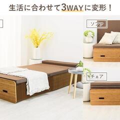 (決まりました)アコーディオンペーパーベッド　マットレス付き
折り畳みの画像