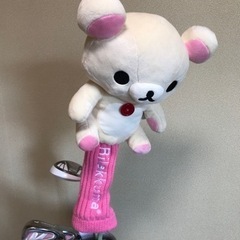 コリラックマ　ヘッドカバー　マーカー　ボールポーチ　ゴルフ用品まとめ売りの画像