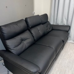 3人掛け 幅200cm 電動リクライニング ソファ オットマン ...