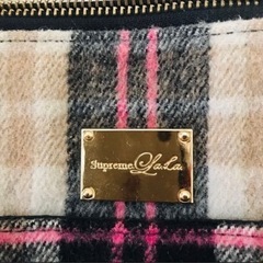 シュープリームララ　チェック柄 チェーンバッグの画像