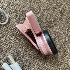 【美品】casetifyセルフィカメラレンズ ピンク 自撮り ライトの画像
