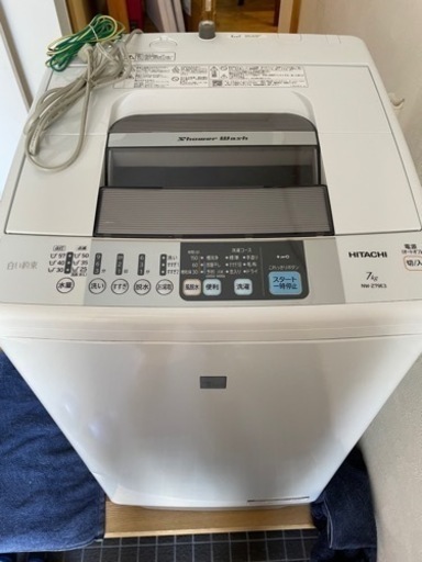 全自動電気洗濯機:HITACHI 2015年式  7kg
