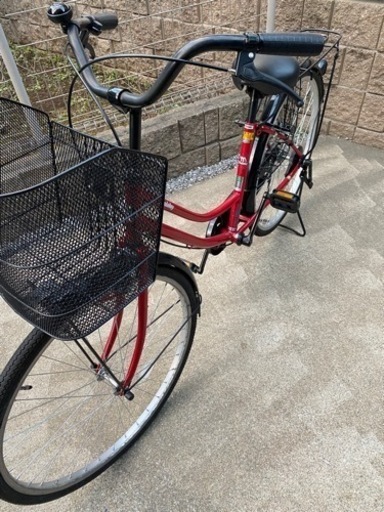 サントラスト(suntrust) 自転車 ママチャリ 26インチ ギアなし かご ライト 鍵 標準搭載 ブルー 青 完全組立 ファミリ