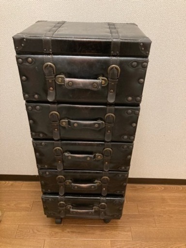 【お取引中】革製収納家具