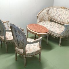 【特別入荷!】イタリア ロココ調 ダイニングチェア アンティーク ４人掛け 輸入家具