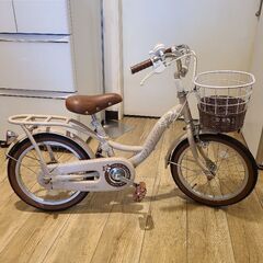 16インチ キッズ自転車 子供用自転車 サンドベージュ