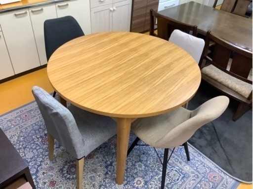 【リサイクルサービス八光】幅105㎝　フランフラン　伸縮式2-4人掛けダイニングセット