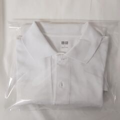 【古着】ユニクロのドライカノコポロシャツ（S）ホワイトの出品です。の画像
