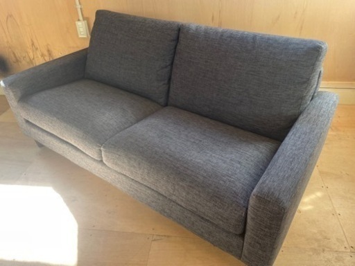 061904 布張り　2人掛けソファ