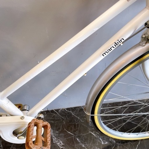 【♥1】シティー車 自転車 RIVULET ホワイト オートライト シングル