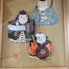 木目込み人形の額の画像
