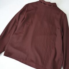 【No.21】J.closet リボンボウタイ付きブラウス Lサイズ ブラウン 茶 レディース 春秋の画像