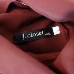 【No.21】J.closet リボンボウタイ付きブラウス Lサイズ ブラウン 茶 レディース 春秋の画像