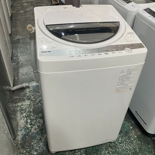 TOUSHIBA 東芝 全自動 洗濯機 AW-6G9 (W) ６㎏  2021年 ホワイト ●E062W005