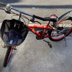 子供自転車22インチ6段遠足レッド