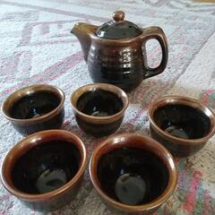 【柚子天目茶器揃】湯呑みと急須のセット