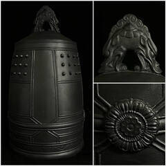 限定品　レア物　釣鐘　半鐘　古銅　仏教美術　寺　美術品　お宝　江戸時代　工芸品 WY4/4 銅鐘 吊り鐘 釣鐘 半鐘 時代 古美術 骨董 仏教美術 金属工芸